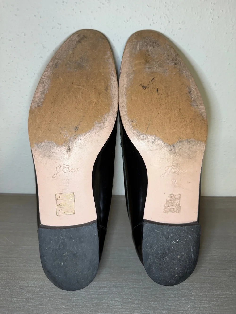J.Crew Men's Italian Fine Leather Spazzolato Loafers Slip On Dress Shoes Size 12